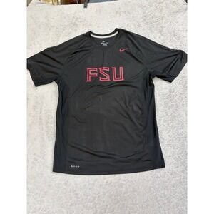 Nike Dri-FIT FSU Florida State Seminoles Mens Large Black Performance T-Shirt